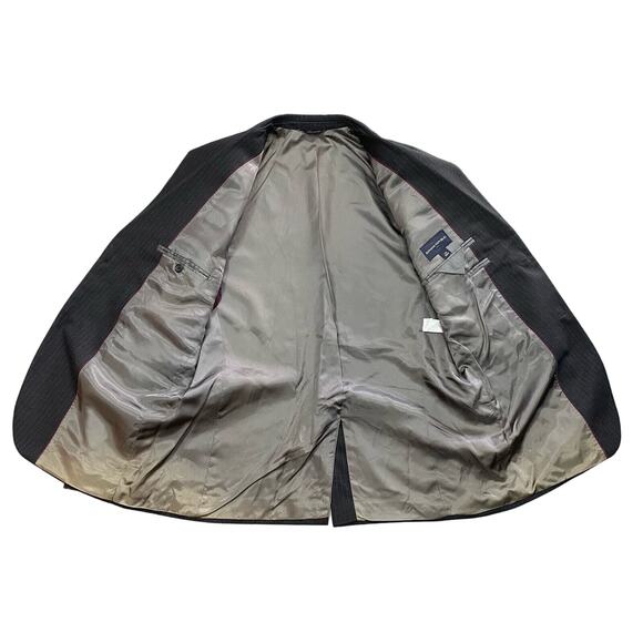 Banana Republic Men's 44R 2-Button Charcoal Pin Stripe Sport Coat Blazer Jacket - Picture 3 of 7